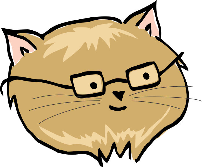 Cartoon drawing of Russ Cat